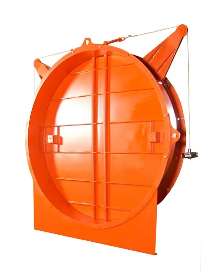 Compuerta contraflujo para ventilación minera