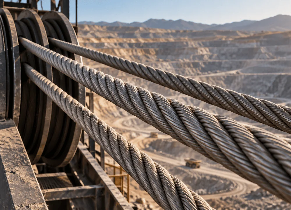 Cables de acero para minería a cielo abierto, producto para la industria minera